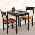 Andover Mills™ Gillispie 2 - Person Dining Set Wood/Upholstered/Metal in Black/Brown | 29.1 H x 23.6 W x 29.5 D in | Wayfair