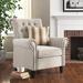 Three Posts™ Loughborough Button Tufted Push Recliner Polyester in Brown | 40.5 H x 32.25 W x 38 D in | Wayfair 60B513B030964A698E3B528E3BAC1658