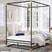 Mercer41 Ozzie Queen Canopy Bed Metal | 90 H x 62.52 W x 83.31 D in | Wayfair 2658DCED1F624FA1A471C38385E1C395