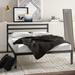 Ebern Designs Santrell 14" Contemporary Modern Metal Platform Bed Wood in Brown | 14 H x 38 W x 74.5 D in | Wayfair