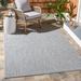 Blue 79 x 0.25 in Area Rug - Wade Logan® Arneshia Power Loom Gray/Navy Indoor/Outdoor Rug | 79 W x 0.25 D in | Wayfair EBND7116 41035477