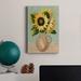 August Grove® Sunflower Afternoon I - Print Canvas, Solid Wood in Green/Indigo/Pink | 18 H x 12 W x 1 D in | Wayfair