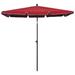 VidaXL Outdoor Umbrella Height Adjustable Parasol Patio Garden Sunshade Steel Metal in Red | 55.12 W x 82.68 D in | Wayfair 315547