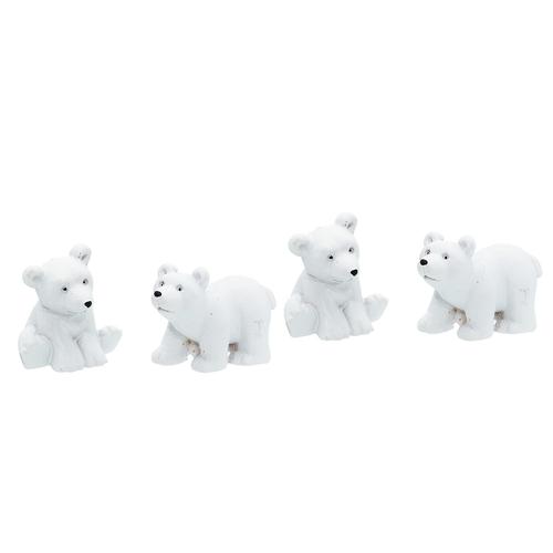 Dekofiguren Eisbären, 4 Stück