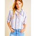 Anthropologie Tops | Anthropologie Chatham Striped Button Down Medium | Color: Blue/Red | Size: M