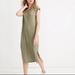 Madewell Dresses | Madewell Muscle Midi Dress Olive Green | Color: Green | Size: Xxs