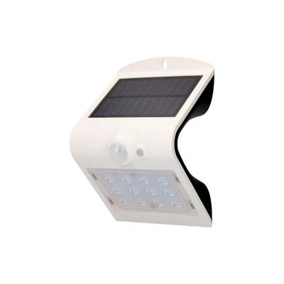 EDM - Solar-Wandlampe mit Led-Sensor 1,5W 220 Lumen 10x14cm - Weiß