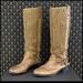 Anthropologie Shoes | Anthro “Woven Saddle Boots” By Schuler & Sons | Color: Tan | Size: 7.5