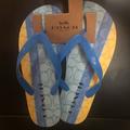 Coach Shoes | Coach Women’s Flip Flops New With Tag Original $50 | Color: Blue | Size: 9