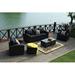 Red Barrel Studio® Rochford 6 - Person Seating Group w/ Cushions Synthetic Wicker/All - Weather Wicker/Wicker/Rattan in Black | Outdoor Furniture | Wayfair