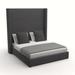 Lark Manor™ Low Profile Standard Bed Upholstered/Revolution Performance Fabrics® in Gray/Black | 87 H x 77 W x 77 D in | Wayfair