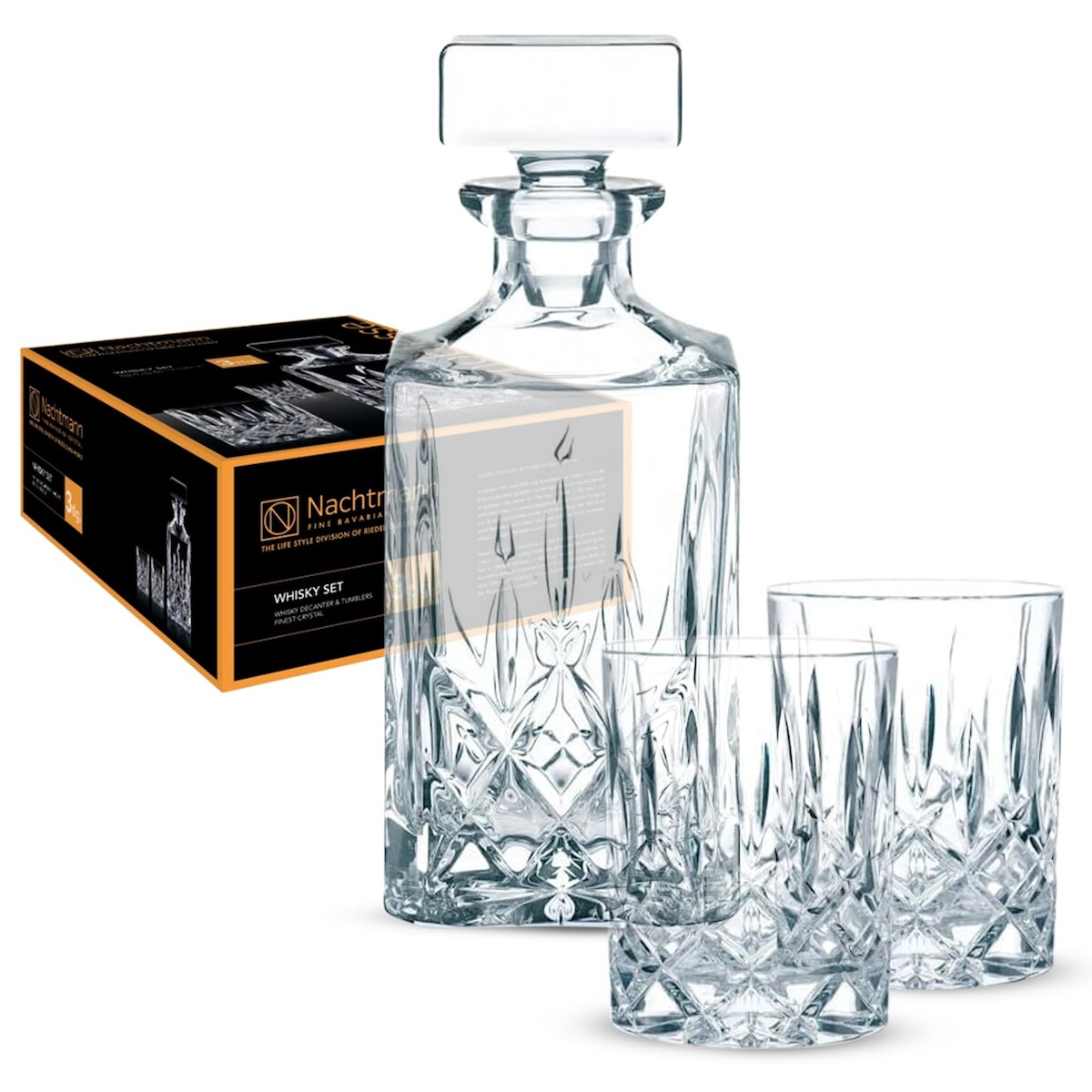 Nachtmann Noblesse Whisky Set 3-teilig - Karaffe mit 2 Tumbler Image