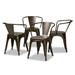 Ryland Modern and Industrial Metal Dining Chair Set (4PC)