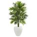 4' Areca Artificial Palm Tree in White Planter - h: 4 ft. w: 26 in. d: 26 in