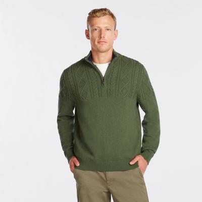 Nautica Men's Big & Tall Cable-Knit Quarter-Zip Sweater Pineforest, 3XL