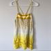 Free People Tops | Free People Yellow Ombr Crocheted Tank Top | Color: Cream/Yellow | Size: S