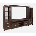 Altamonte Entertainment Center with 70'' TV Console and LED Lights in Brushed Walnut - Jofran 1856-227078KT