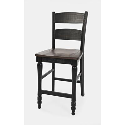 Madison County Reclaimed Pine Ladderback Counter Stool (Set of 2) - Jofran 1702-BS401KD