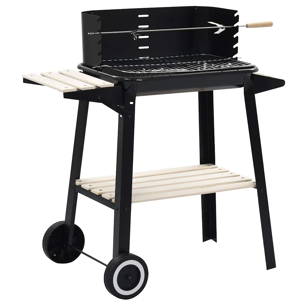 vidaXL Holzkohlegrill Standgrill mit Rädern Image