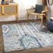 Haddenham 8'11" x 12'4" Rustic Charcoal/Cream/Dark Blue/Light Gray/Sky Blue/Navy Area Rug - Hauteloom