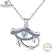 EUDORA – collier pendentif œil d'horus en argent Sterling 925 cristal bleu antique égyptien oeil