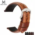 MAIKES-Bracelet de Montre en Cuir Vintage Accessoires de 20mm 22mm 24mm pour Panerai Citizen