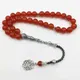 Chapelet en pierre Agates rouges naturelles calcédoine Tasbih Islam misbaha musulman tout est