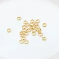 Bagues en laiton plaqué or 14 carats pour diabétiques anneaux fendus à double boucle accessoires