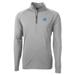 Men's Cutter & Buck Gray North Carolina Tar Heels Big Tall Adapt Eco Knit Quarter-Zip Pullover Jacket