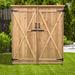 Hanover 5 ft. W x 1 ft. 5 in. D Solid Wood Storage Shed in Brown | 60 H x 53 W x 19.7 D in | Wayfair HANWS0101-NAT