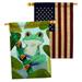 Breeze Decor 40 x 28 ft. House Flag in Green | 40 H x 28 W in | Wayfair BD-BG-HP-104133-IP-BOAA-D-US21-BD