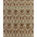 Brown/White 120 x 96 x 0.25 in Area Rug - Samad Rugs Vogue Ikat Hand-Knotted Wool Area Rug Wool | 120 H x 96 W x 0.25 D in | Wayfair