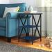 Lark Manor™ Ariyana End Table w/ Storage Wood/Metal in Blue/Black | 24.25 H x 15.75 W x 15.75 D in | Wayfair 9B5D79840FCD4F11BB1EB399DFD3B747