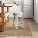 Sand & Stable™ There's Swivel 25" Counter Stool Wood/Upholstered in White | 25 H x 17.5 W x 18 D in | Wayfair 906B1F3CB1BB4AF9A9F95CC799CD99EE