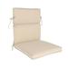 Charlton Home® Wendin Outdoor/Indoor High Back Dining Chair Cushion For Patio Furniture, 21" X 43" X 3", Linen Polyester in Brown | Wayfair