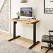 Inbox Zero Home Office Height Adjustable Standing Desk Wood/Metal in Black | 42 W x 24 D in | Wayfair 0C36BCFEE9D741D88C284EE58DAAF3BF