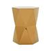 Wrought Studio™ 18 in. Matrix Hex Gold Ceramic Garden Stool Ceramic in Brown | 18 H x 14 W x 14 D in | Wayfair 56D5B12B18104C92988D06E22D8EC761