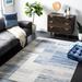 Blue/White 48 x 0.31 in Indoor Area Rug - Longshore Tides Hobgood Abstract Ivory/Blue Area Rug Polyester/Polypropylene | 48 W x 0.31 D in | Wayfair
