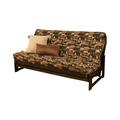 The Twillery Co.® Stratford Full 76" Wide Loose Back Convertible Sofa Wood/Solid Wood/Polyester in Green/Brown | 37 H x 76 W x 31 D in | Wayfair