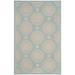 Blue/Brown 132 x 96 x 0.2 in Area Rug - Charlton Home® Picardie Floral Spa/Tan Indoor/Outdoor Area Rug Polypropylene | Wayfair