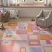 Blue 48 x 0.63 in Area Rug - Isabelle & Max™ Krystyna Geometric Handmade Tufted Wool/Pink/Orange Area Rug Cotton/Wool | 48 W x 0.63 D in | Wayfair