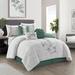 Lark Manor™ Boan Microfiber 7 Piece Comforter Set Polyester/Polyfill/Microfiber in Green/White | California King | Wayfair