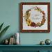 August Grove® Pumpkin in Fall Wreath - Picture Frame Textual Art on Canvas Canvas, Solid Wood | 31.5 H x 31.5 W in | Wayfair