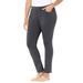 Plus Size Women's The Knit Jean by Catherines in Rich Grey (Size 5XWP)