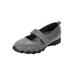 Wide Width Women's CV Sport Basil Sneaker by Comfortview in Grey (Size 11 W)