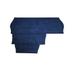 Waterford 3 Piece Set Bath Rug Collection by Home Weavers Inc in Navy