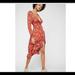 Free People Dresses | Free People Covent Garden Midi Wrap Dress - Sz 0 | Color: Red | Size: 0