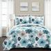 Lush Décor Leah Quilt Blue 3Pc Set by Lush Décor in Blue (Size KING)