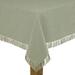 Wide Width Homespun Check Woven Tablecloth by LINTEX LINENS in Sage (Size 60" W 84" L)