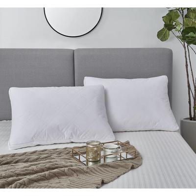 233 Thread Count Cotton Quilted White Goose Feather And Down Pillow (2-pack) by Blue Ridge Home Fashions, Inc in White (Size JUMBO)